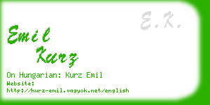 emil kurz business card